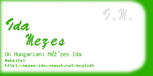 ida mezes business card